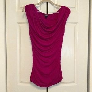 Express sleeveless and side ruched top.